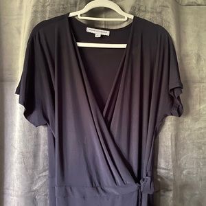 Navy Blue Pant Jumpsuit with Tie Wrap detail